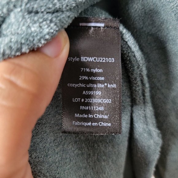 Barefoot Dreams 2X Blue‎ Spruce Cozychic Ultra Lite Short Sleeve Zip Up Hoodie - Picture 6 of 6